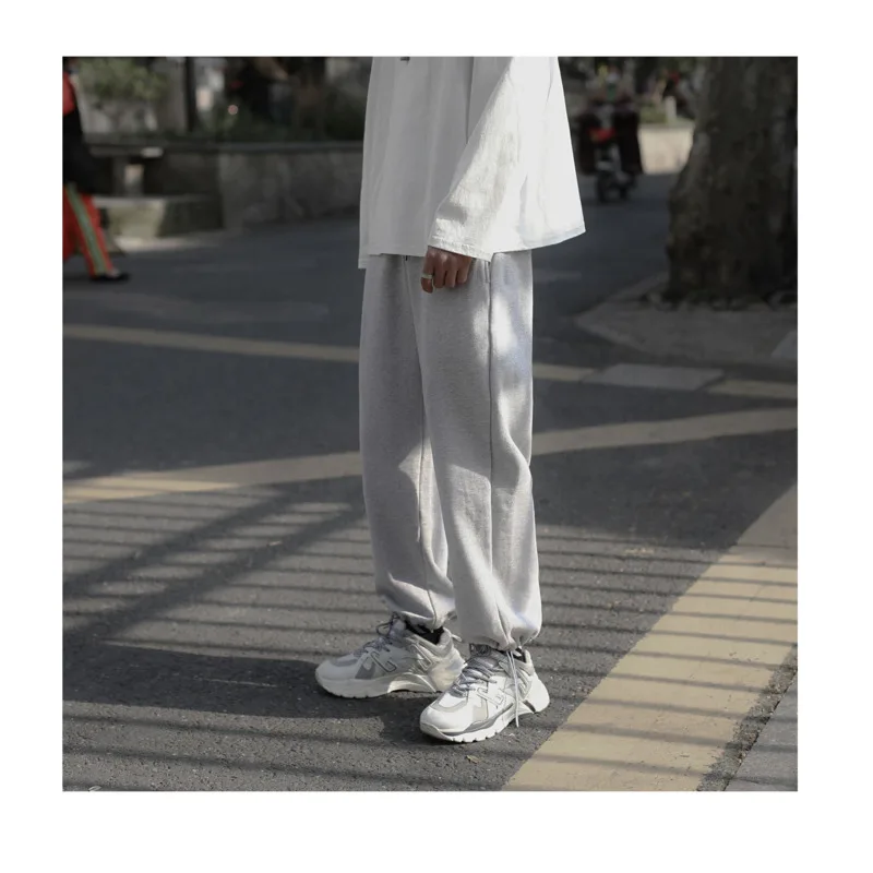 

Men's pants spring 2020 new slim solid color guard pants nine minutes long pants loose casual fashion youth men's wear
