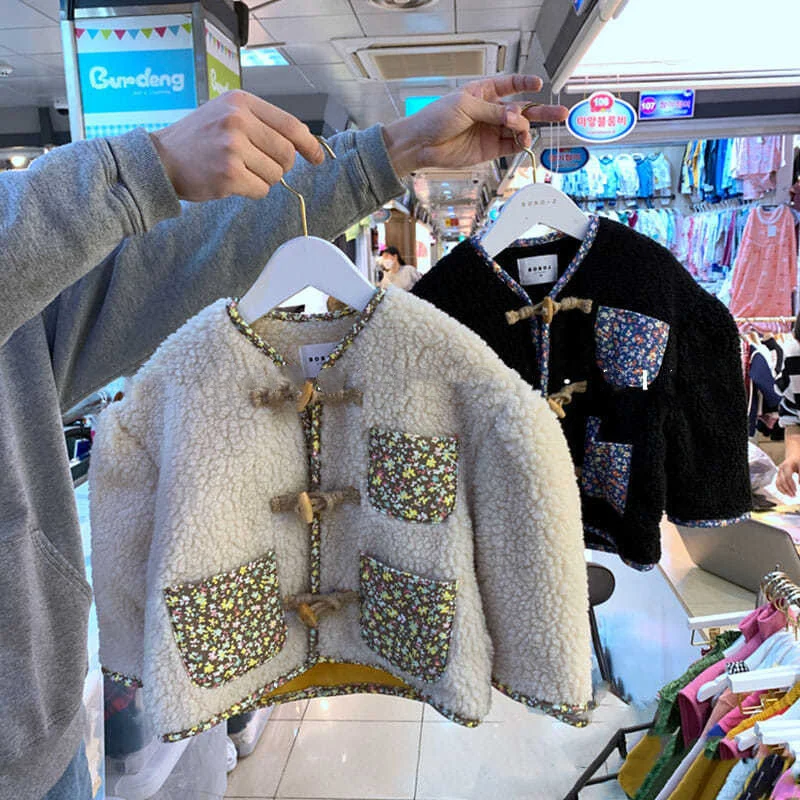 

Girls Baby's Kids Coat Jacket Outwear 2022 Cool Thicken Spring Autumn Cotton Outdoor Teenagers Overcoat Top With Pocket Children
