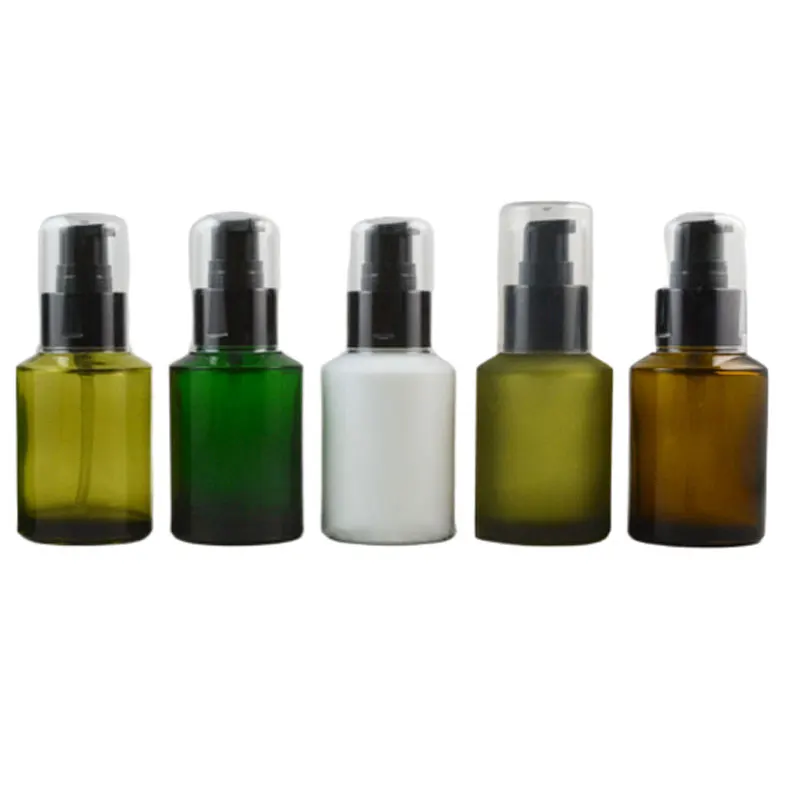 Exquisite Refillable Press Pump Bottle Empty Lotion Storage Container Mist Spray Travel Colorful Glass Vial 60ml 10pcs | Красота и