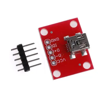 

Mini USB Adapter Plate Breakout Board For USB Mini-B Extension 1PC Z10 Drop Ship