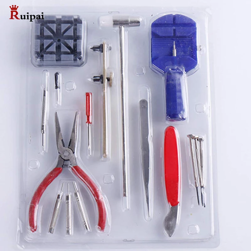 RUIPAI 16 шт. набор инструментов для ремонта часов ремешок для удаления для открывания сзади отвертка