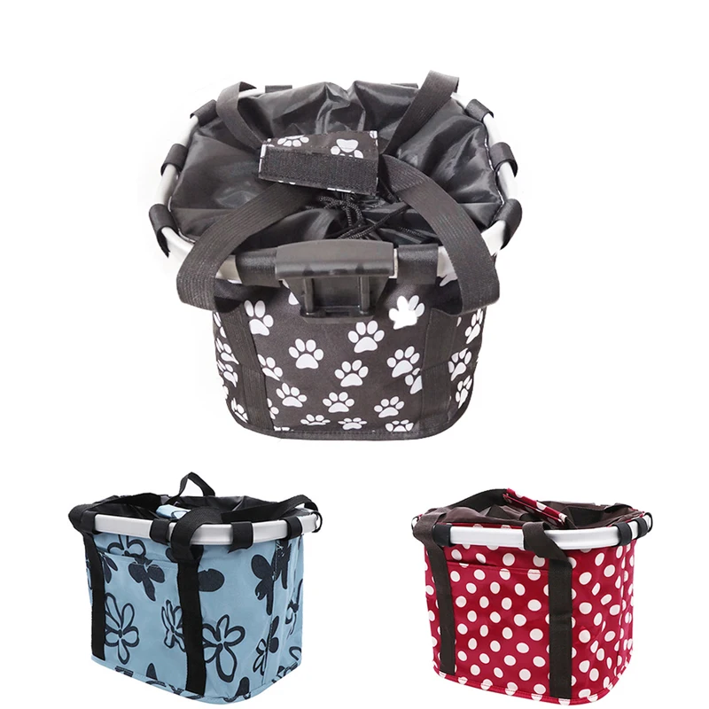 Dog Bike Basket Cloth Bicycle Carrier Basket Cat Travel Bike