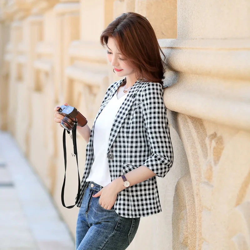 

Small Suit WOMEN'S Coat 2019 Spring And Autumn New Style Korean-style Slim Fit Slimming Fashion Ol Elegant Women's Blazer