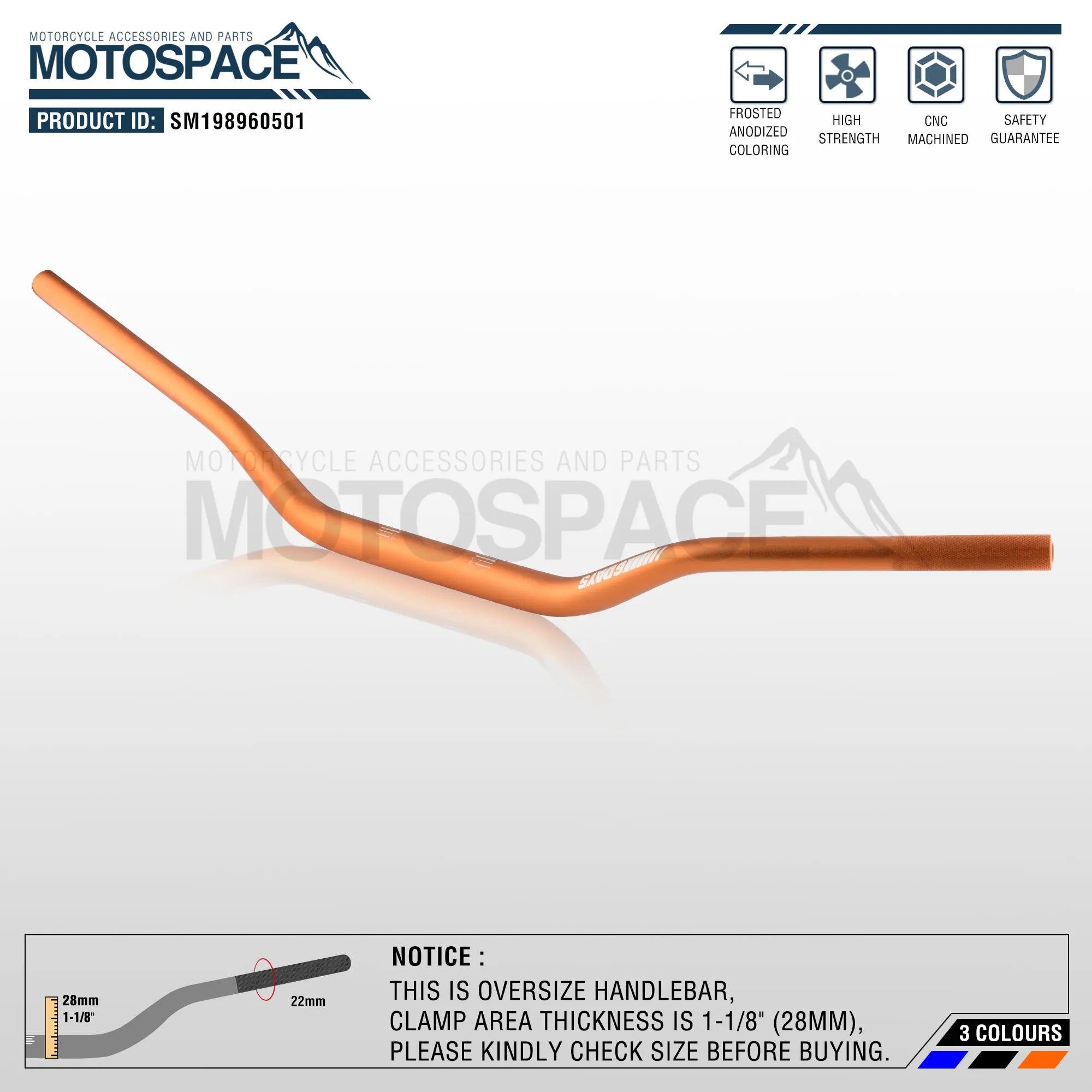 Серая алюминиевая 28 мм 1-1/" Руль для moto rcycle moto MX CR CRF CRM XR YZ YZF WR WRF DR DRX RM РМЗ EX 85 125 200 250 400 650