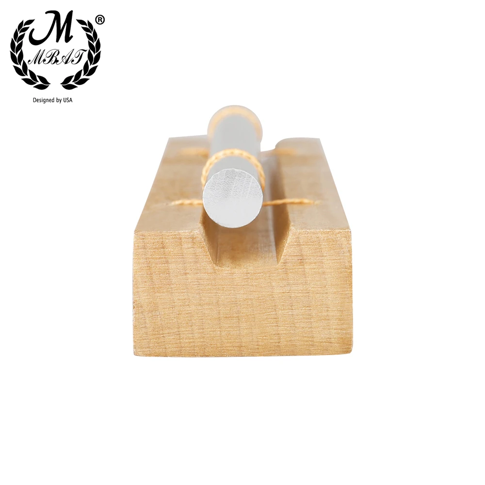 M MBAT 1-Tone Wind Chime Solid Wood Base Metal Sound Pillow With Drumsticks Children's Music Starter Toys Percussion Instruments