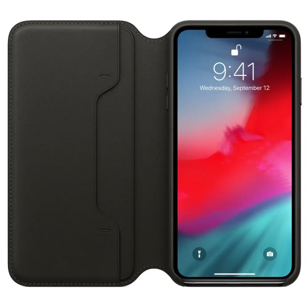 Copy Official Original Leather Folio Protective Case for iPhone X XS Max Flip Wallet Cover for iphone X XS Card Slot Case