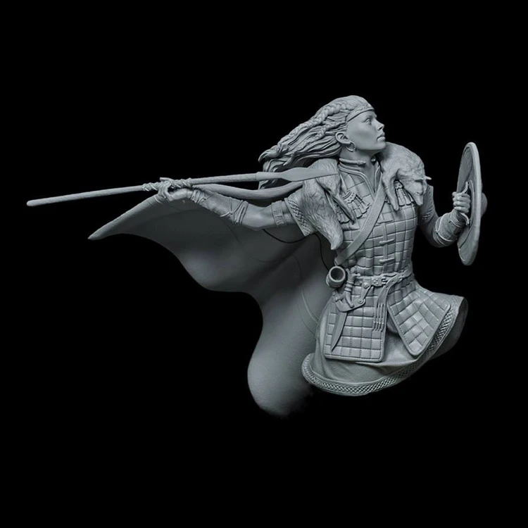 

1/12 Female Warrior Resin Bust Building Kit