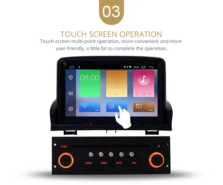 Sale LJHANG 1 Din Car DVD Multimedia Player Android 9.0 for Peugeot 307 GPS Navigation Car Radio Stereo Bluetooth Video WIFI RDS IPS 5