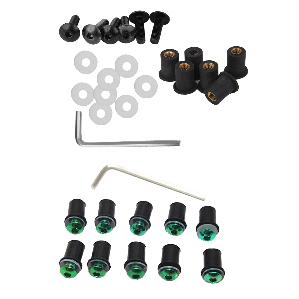 Motorcycle Windscreen Nut Bolt Washer Screw Motorbike Windshield Fairing Screen Fastener Kit  for Yamaha Kawasaki Suzuki 