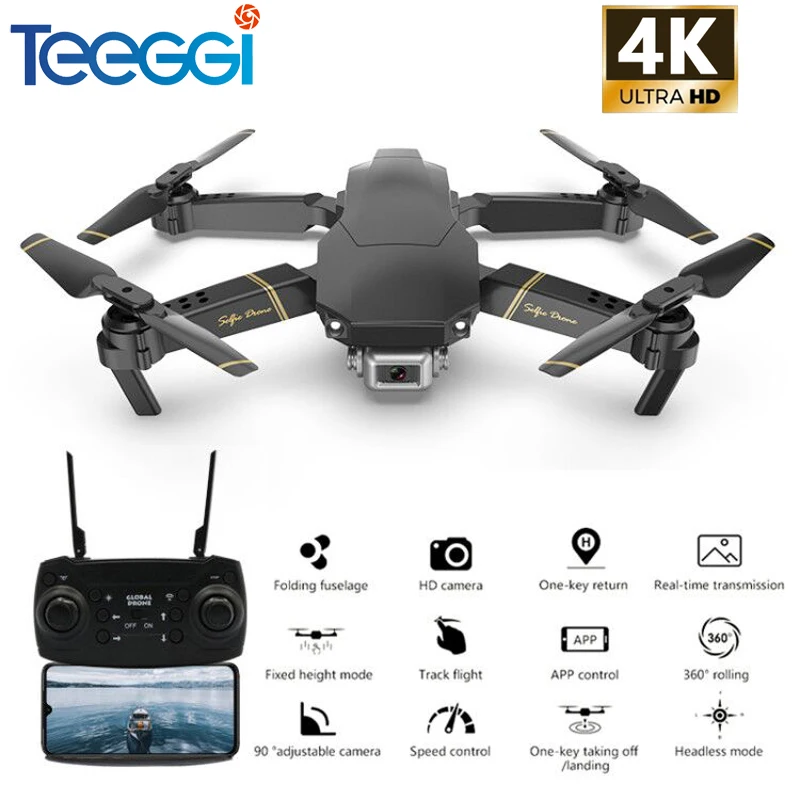 Teeggi M65 Радиоуправляемый Дрон с 1080 P HD камерой FPV wifi высота удержания беспилотник selife складной RC Квадрокоптер VS XS816 M69 E58 Дрон