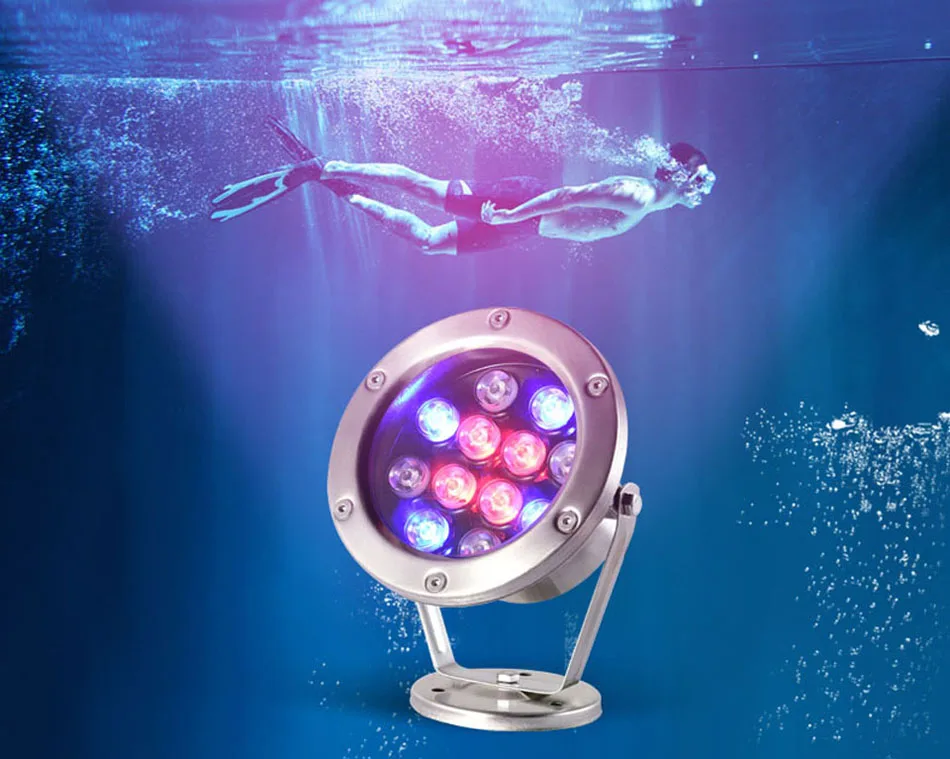 IP68 led underwater Light 3W 6w 9W 12W 18w 24w 36w RGB Night Lamp Outdoor Garden Swimming Pool Party Landscape DC 12V 24V submersible led lights