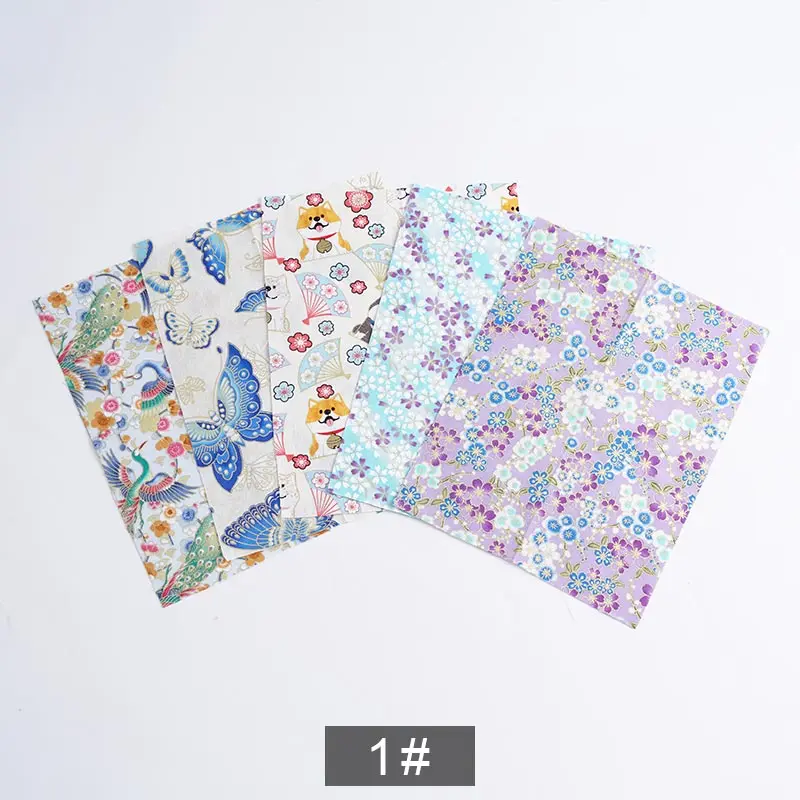 1 5pc 20X25cm 20 см x 25 см японский стиль хлопок печатных Лоскутная Ткань для шитья кукол и DIY ручной работы материал TJ1009 - Цвет: 1 5pc 20X25cm