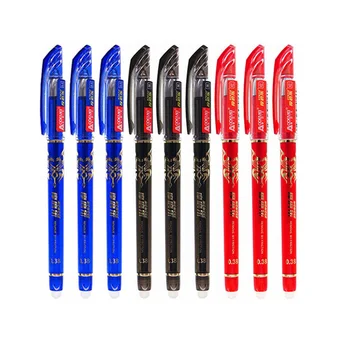 

3pcs/lot Magic ink Erasable Pen 0.5mm Office Erasable Gel Pen Washable Handle Blue Black Ink Pens for School Writing Stationery
