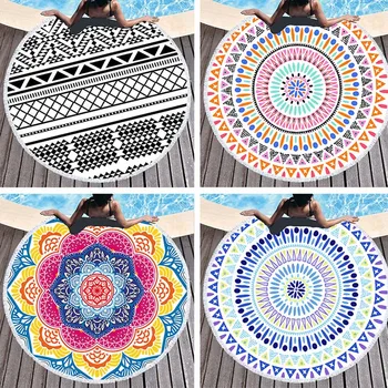 

Microfiber Tapestry Seaside Blanket Beach Towel for Kids Adults Geometric Print Picnic Rug Multifuntional Bath Swim Towel