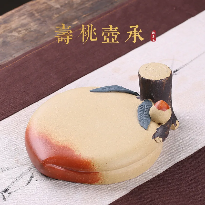 

Yixing Clay Teapot Asked Pot Tray Small Bamboo Tea Tray Yixing Kung Fu Tea Set Base Tea Pitcher Stump gai tuo a Generation of Fa