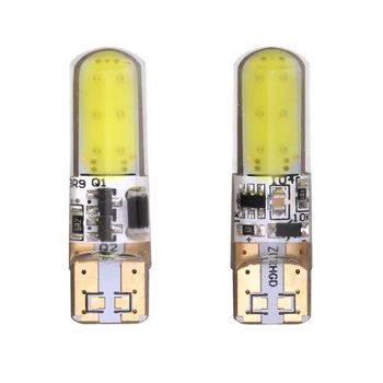 

VGETTING 6PCS New Auto LED Small Lamp T10 Width Lights Silicone 12SMD Cob Car Lights Flashing Bulbs Lamp