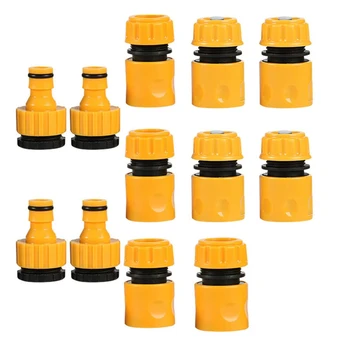 

12Pcs Garden Irrigation Hose Connectors Kits with Tap Connectors & Hose End Connectors & Stop Connectors