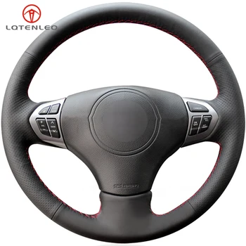 

LQTENLEO Black Artificial Leather Hand-stitched Car Steering Wheel Cover For Suzuki Grand Vitara 2006-2014
