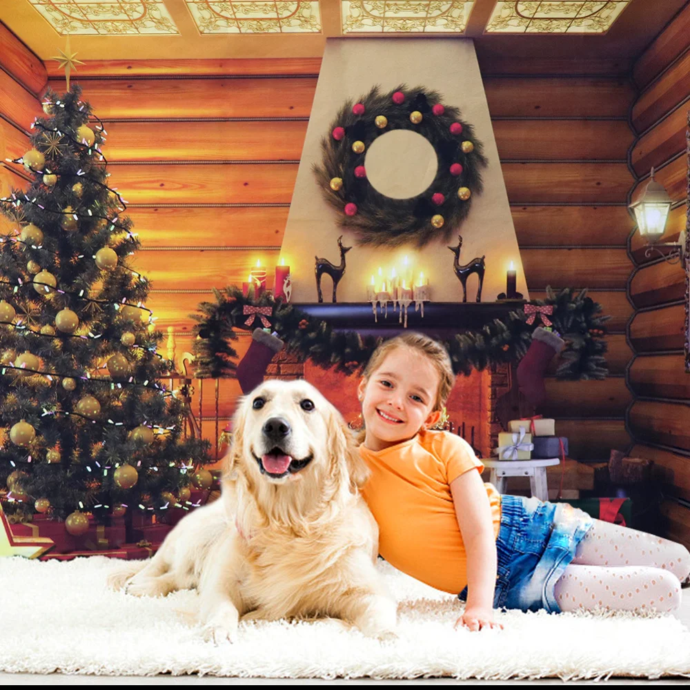 

Christmas Tree Photography Backdrop Fireplace Photo Background Wall Photography Backdrops Xmas Tree Sock Photo Studio Navidad