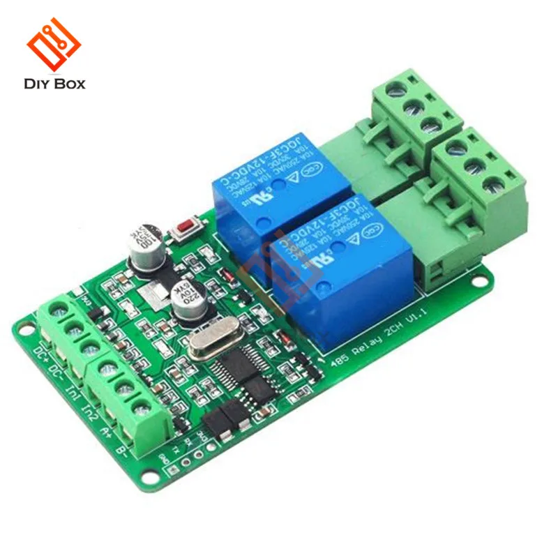 Modbus RTU 1/2/4/8 Channel 12V Relay Output Board Switch Input RS485 TTL Network Expansion Board Communication Relay Module