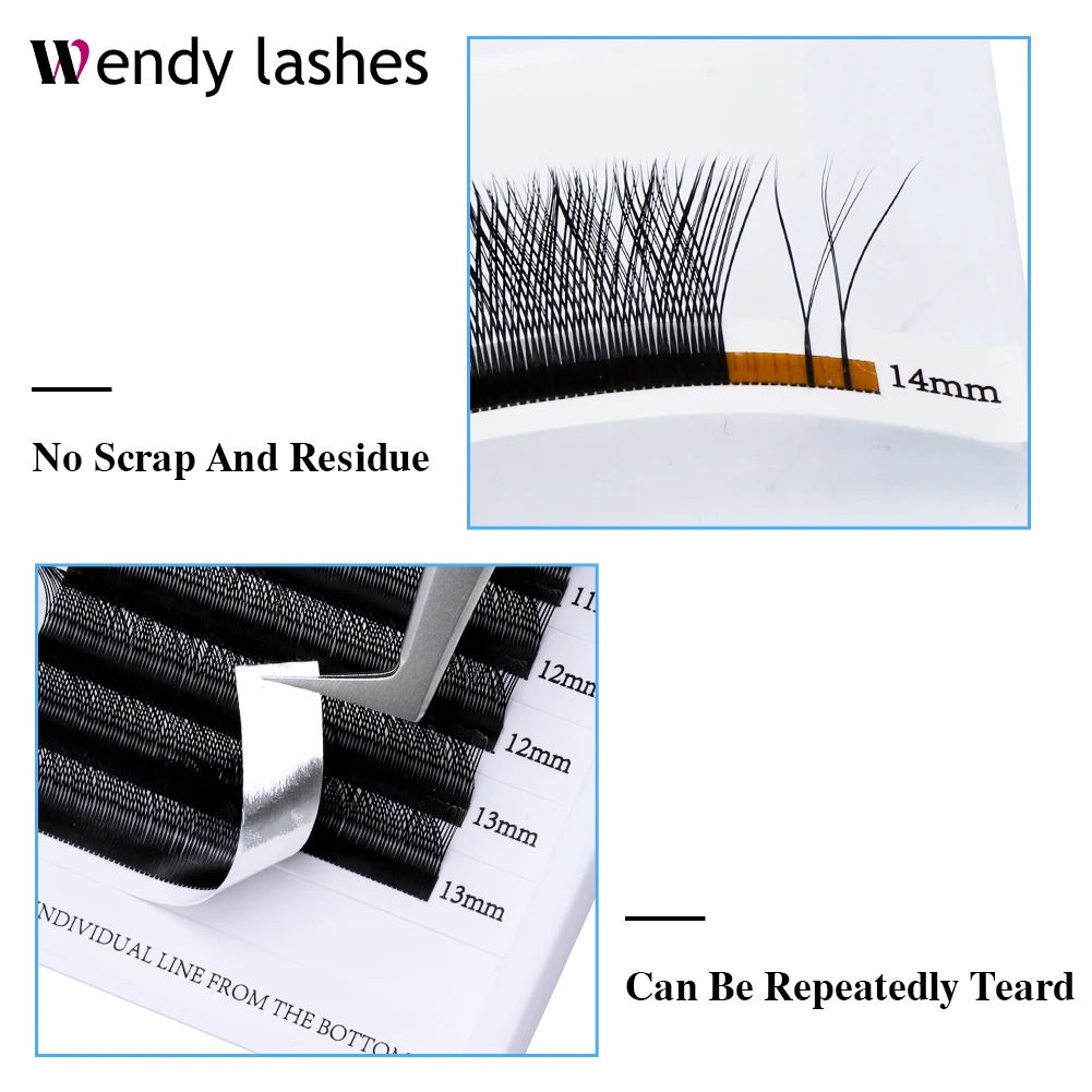 Wendy Lashes YY Shape Eyelash Extensions Premade Volume Fans Natural Soft Lashes Y Style Comfortable False Eyelashes
