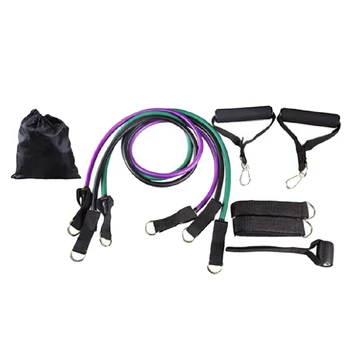 

10x Resistance Bands Set, Exercise Bands With Door Anchor, Ankle Straps, Handles for Fitness at Home