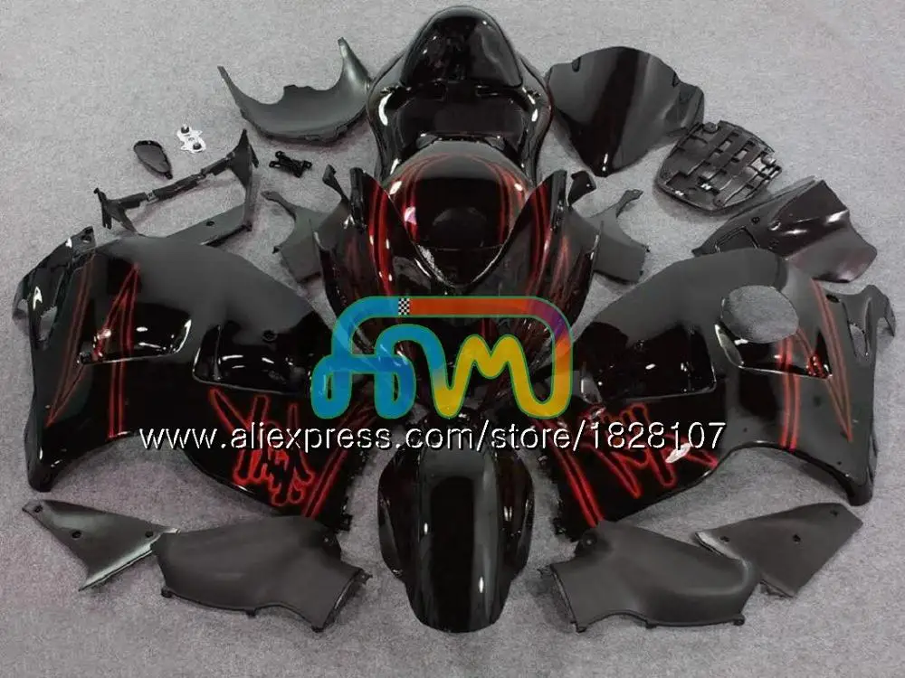 GSXR 1300 для SUZUKI Hayabusa GSXR-1300 2002 2003 2004 2005 2006 2007 49BS. 146 GSXR1300 96 02 03 04 цвета: зеленый, черный 05 06 07 обтекатель - Цвет: No. 22