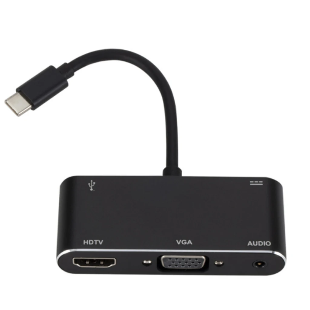 USB C к адаптер HDMI VGA HDMI/VGA/Аудио/USB 3,0 порт+ USB C порт(pd) конвертер для Macbook samsung Ноутбук