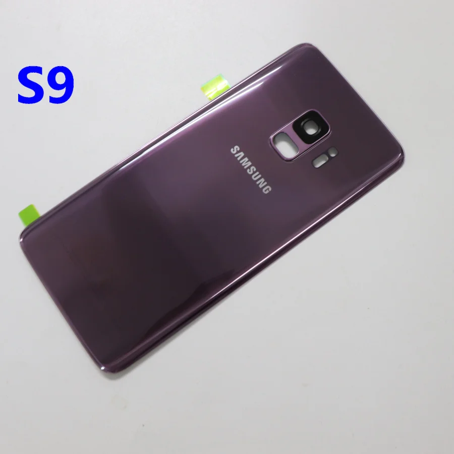 Samsung оригинальная задняя Батарея Крышка для samsung Galaxy S9 плюс S9+ G965 SM-G965F S9 G960 SM-G960F G960FD сзади Стекло чехол - Цвет: S9 purple