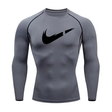 Мужское спортивное термобелье, новая футболка для тренировок, быстросохнущие трико для бега, бренд Alliance