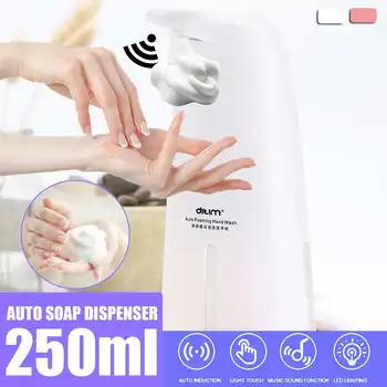 

250ml Auto Induction Soap Dispenser IPX4 IR Body Sensing Intelligent Container With Led Light soap dispenser kitchen bathroom