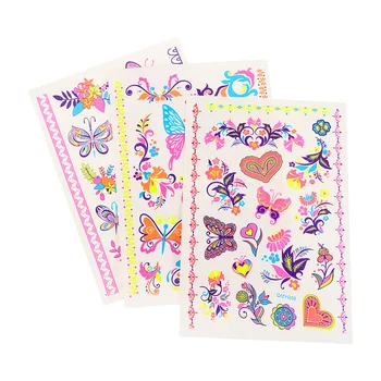 

3 Sheets Tattoos Stickers Waterproof Simple Chic Tattoos Decals Arms Stickers Butterflies Tattoos Stickers for Women Ladies