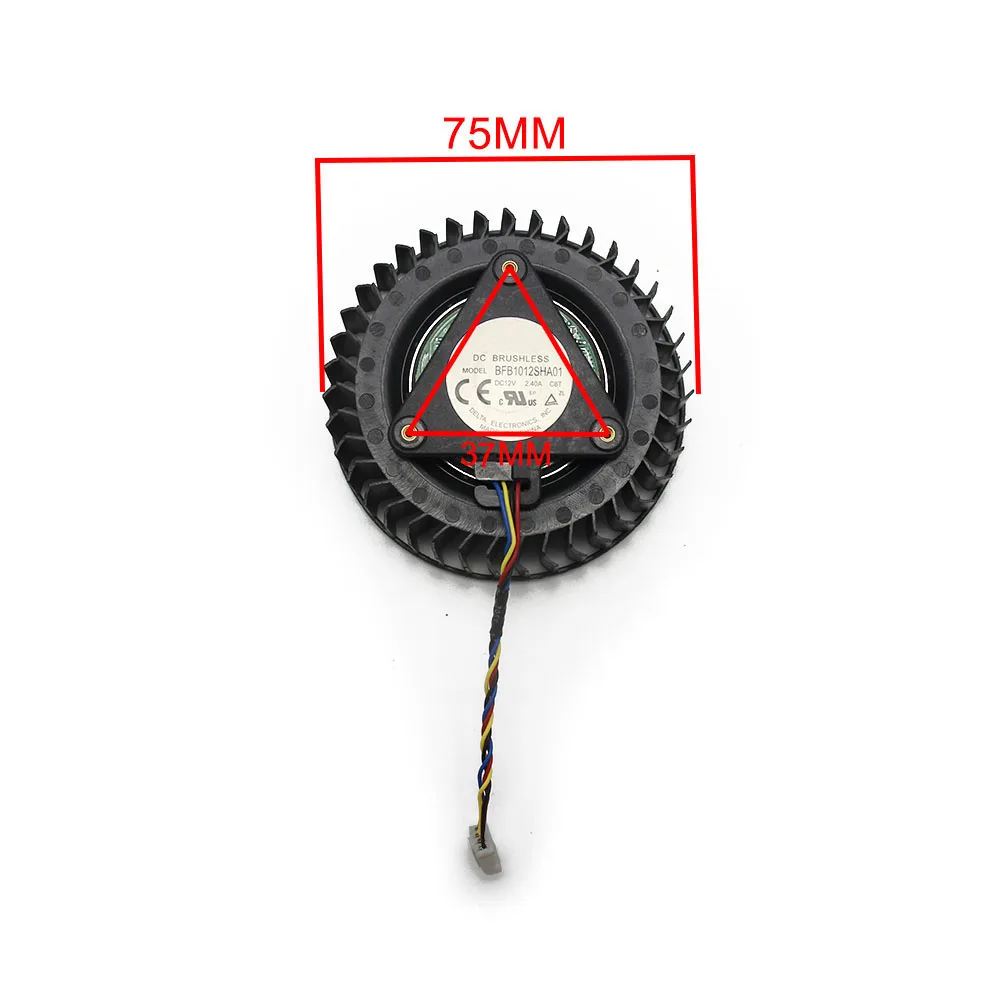 BFB1012SHA01 для AMD Radeon PRO SSG Fan DC12V 2.40A 4Pin gpu-графика, карта охлаждения, публичная версия
