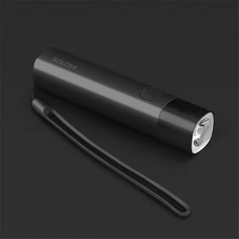 

Original Xiaomi SOLOVE Portable flashlight mobile power USB Rechargeable Brightness EDC Flashlight 3000mAh LED Torch for Bike