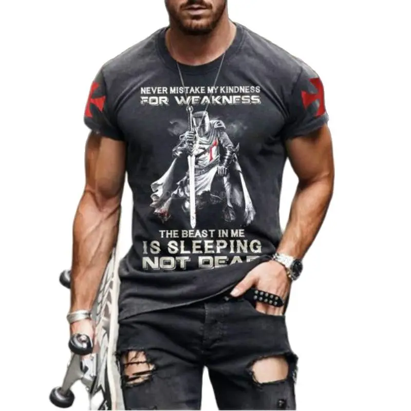 Men's 3D Printed T-shirt Round Neck Breathable Short Sleeve Newest Summer 2021 Creative Personality Shirt Oversized Male T Shirt