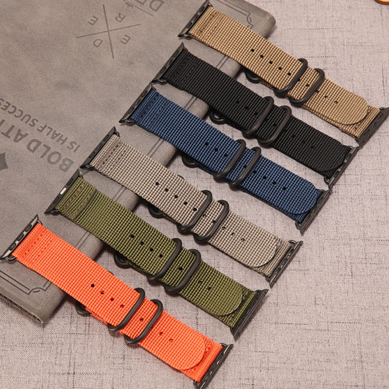 Ремешок для apple watch band 44 мм 40 5 4 спортивный нейлоновый браслет ремешок часов iwatch 3 2 1