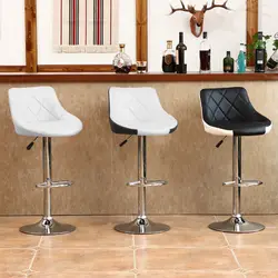 Европейские Современные стильные разноцветные мягкие кожаные барные стулья с регулируемой высотой, стулья для бара, мебель для дома