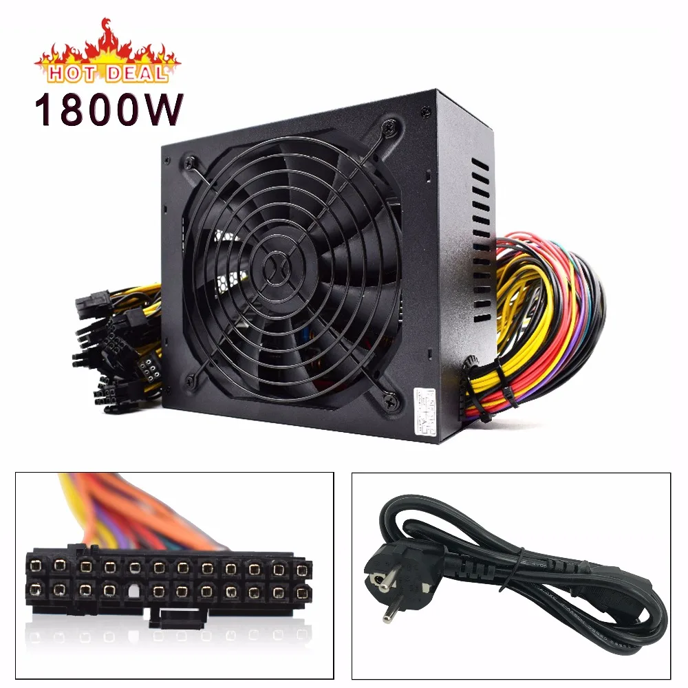 1800 Вт pc блок питания ATX Miner power PSU для Mining Machine Поддержка 6 шт. графическая карта GPU