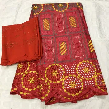 

Nigerian bazin Lace Fabric Fuchsia Fabrics High Quality Bazin riche getzner Tulle Mesh material For 7 Yards Bazin Lace L82-792