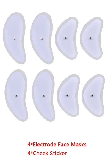 replace pads V-образная наклейка для лица, электрический массажер, тонкая подтяжка для лица, массажер для похудения, Миостимулятор для лица+ электрод, наклейка - Цвет: replace pads