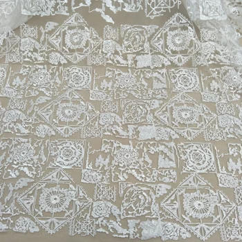 

Hot selling zuhair murad fashion dress lace fabric 135cm width worldwide shipping sell by yard