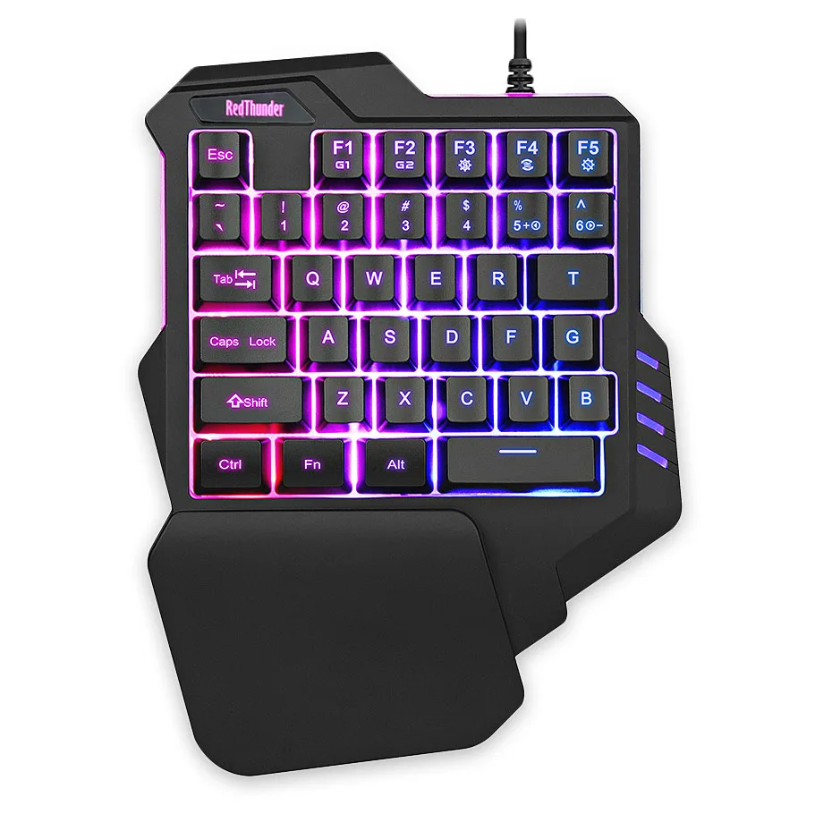 keyboard desktop RedThunder One-Handed Mechanical Gaming Keyboard RGB Backlit Portable Mini Gaming Keypad Game Controller for PC PS4 Xbox Gamer portable computer keyboard Keyboards