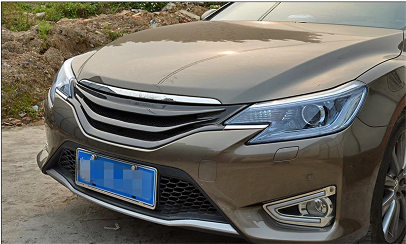 Use for toyota mark X racing grills 2013 14 15 Year GS glossy carbon fibre Refitt Front Center Racing Grille Cover Accessories