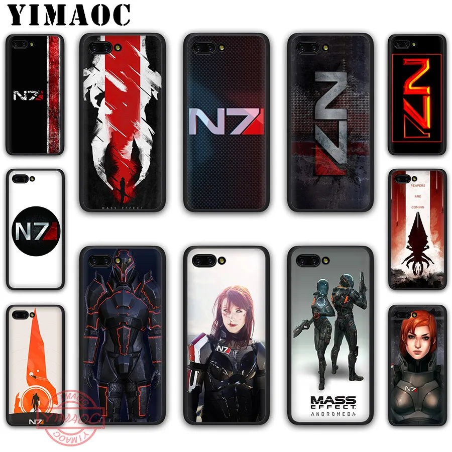 Мягкий чехол YIMAOC N7 Mass Effect для Honor 20 10 9 8 Lite 9X 7A Pro 8X 8C 7X 7C View Note | Мобильные телефоны и