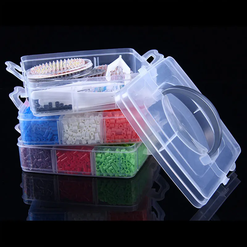 

2.6mm/5mm 9000pcs Perler Fuse beads Toy Kit Hama beads 3D Box Puzzle DIY Toy Template Kids Creative Handmade Craft Toy Gift