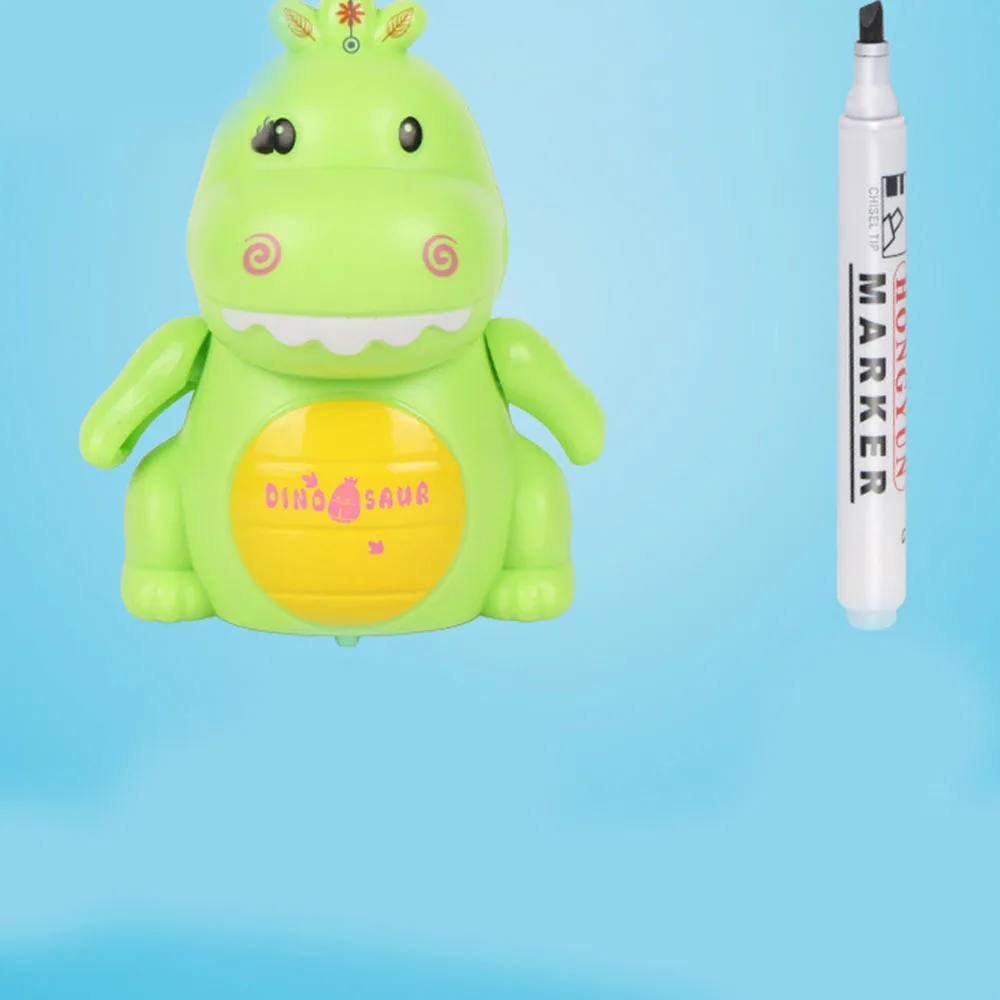 Mini Pig Robot Inductive Line Drawing Toys with Light Music Education Toy with Drawing Pen USB 5