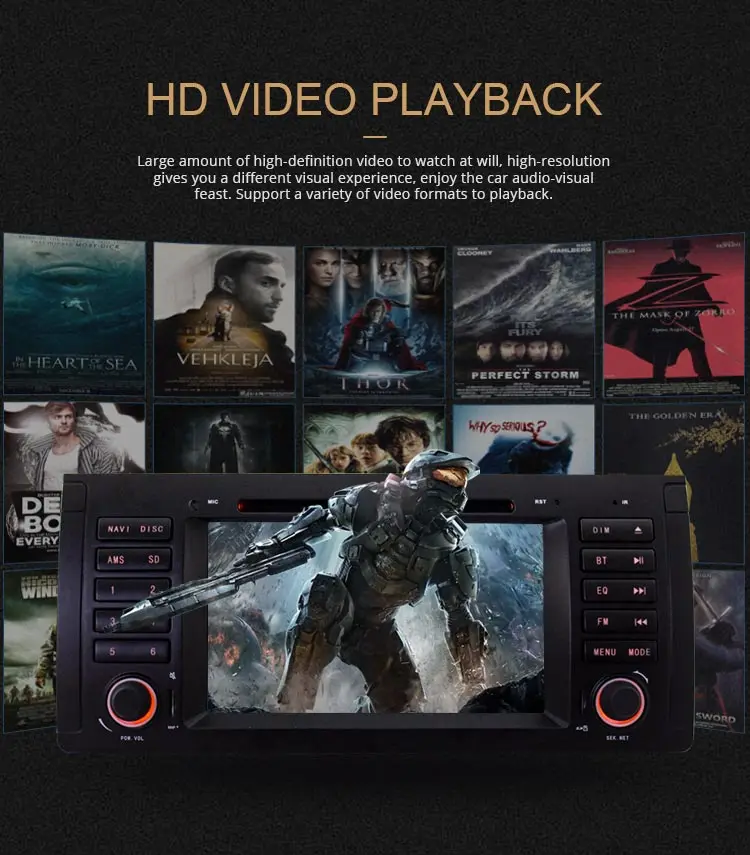 Clearance LJDA Android 9.0 Car DVD Player For BMW E39 X5 E53 M5 1 Din Car Radio GPS Navigation Stereo Multimedia 4G+64G DSP Headunit WIFI 6