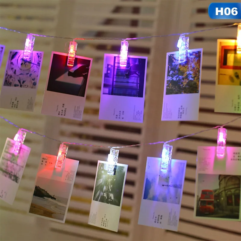 1.5M 3M 4.5M Photo Clip Holder LED String Lights For Christmas New Year Party Wedding Home Decoration Fairy Lights Battery