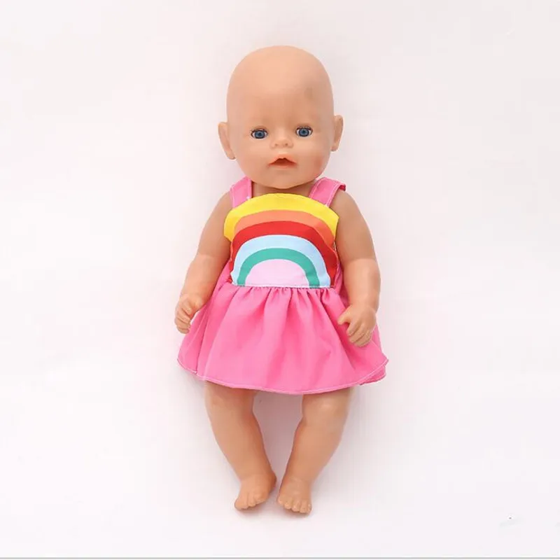 Born New Одежда для куклы младенца подходит 18 дюймов 43 см кукла чистый цвет Радужный