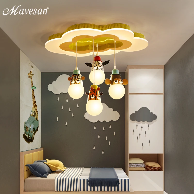 

New Arrival Animall World Design led ceiling lights lamp with Remote control for child bedroom babyroom lamparas de techo